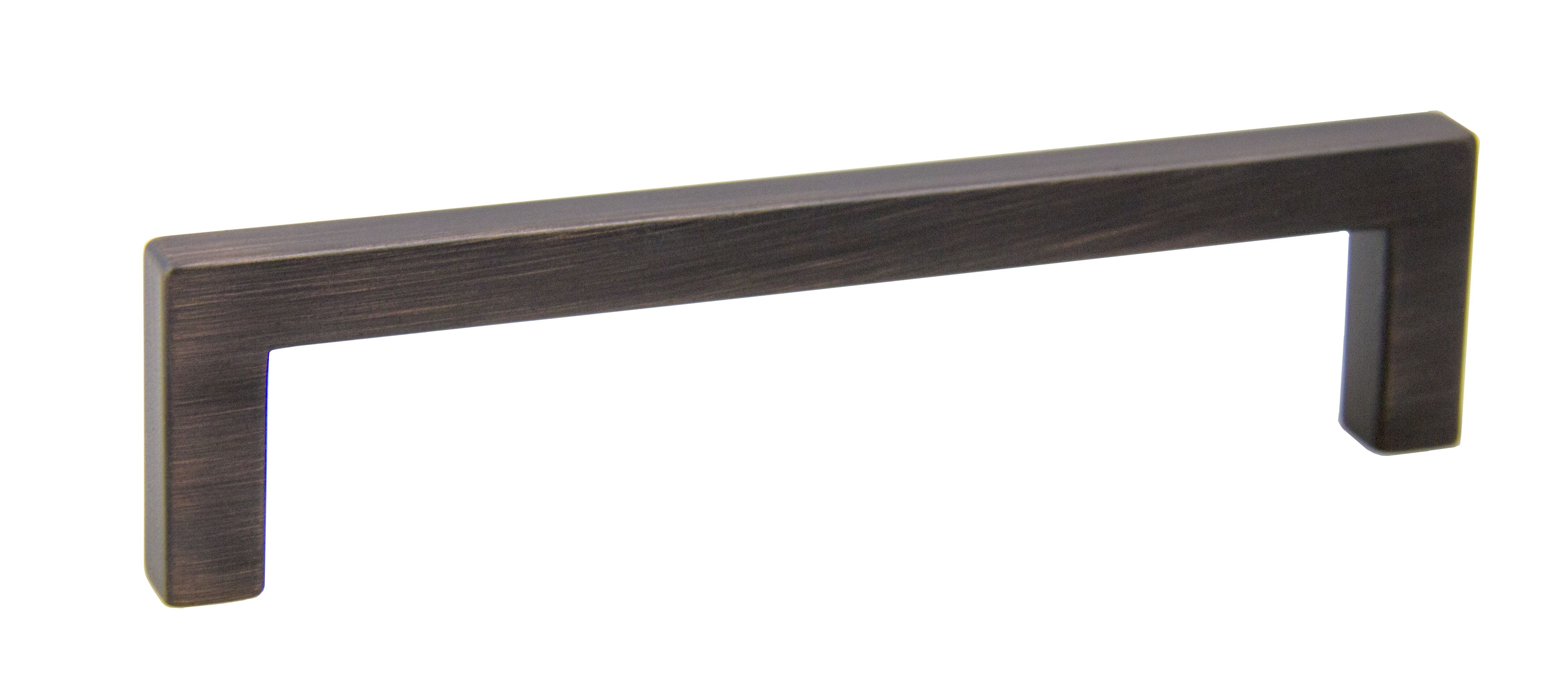 Pride Industrial P8722710B 5-1/2" Modern Square Cabinet Pull with 5" Center to Center Oil Rubbed Bronze Finish Main image