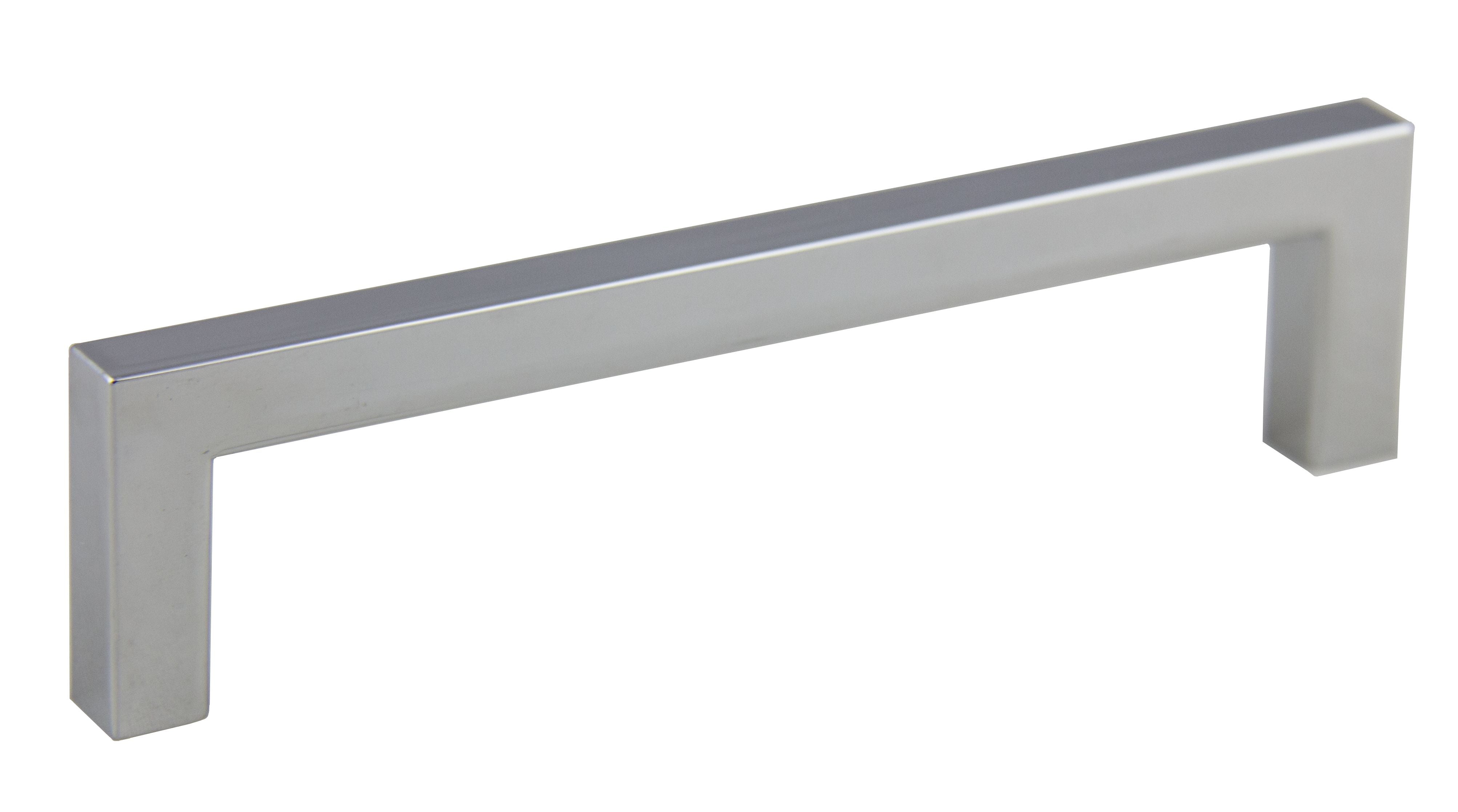 Pride Industrial P87227PC 5-1/2" Modern Square Cabinet Pull with 5" Center to Center Polished Chrome Finish Main image