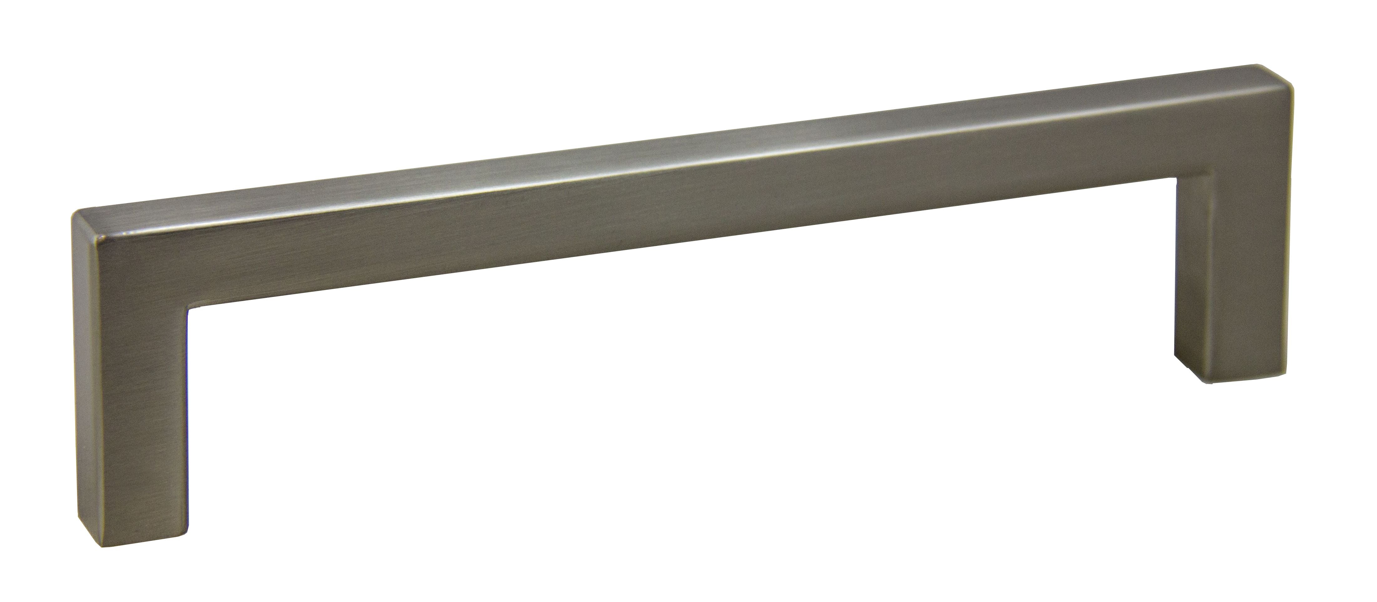 Pride Industrial P87227SN 5-1/2" Modern Square Cabinet Pull with 5" Center to Center Satin Nickel Finish Main image