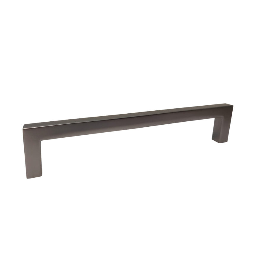 Pride Industrial P87228DP 6-3/8" Modern Square Cabinet Pull with 6-3/10" Center to Center Dark Pewter Finish Main image