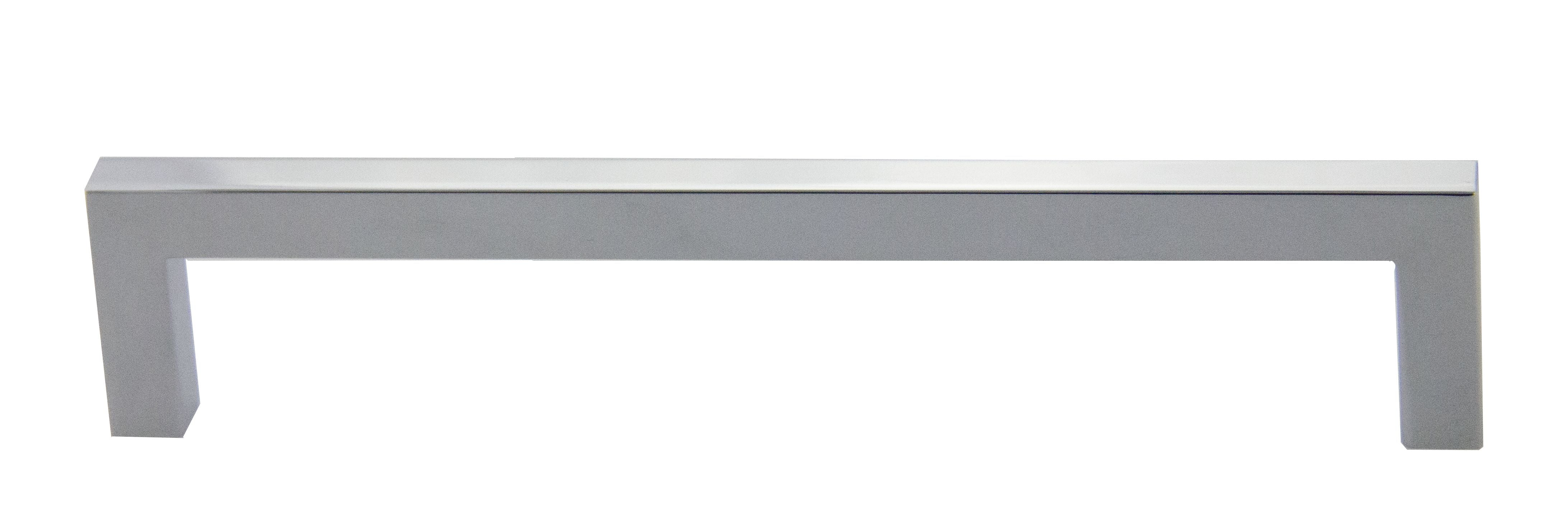 Pride Industrial P87228PC 6-3/8" Modern Square Cabinet Pull with 6-3/10" Center to Center Polished Chrome Finish Main image