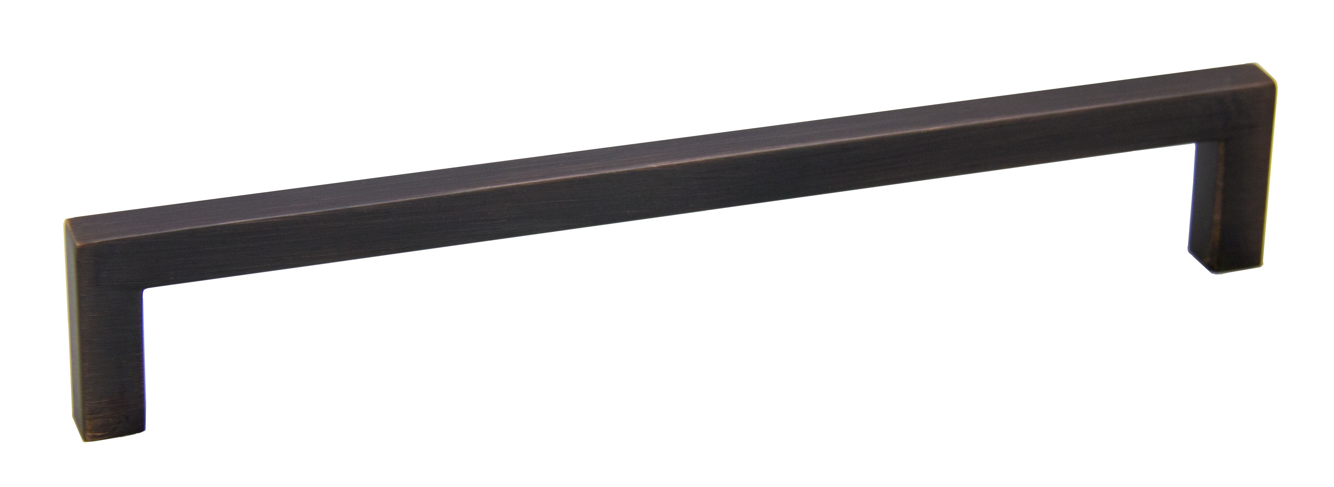 Pride Industrial P8722910B 8" Modern Square Cabinet Pull with 7-1/2" Center to Center Oil Rubbed Bronze Finish Main image