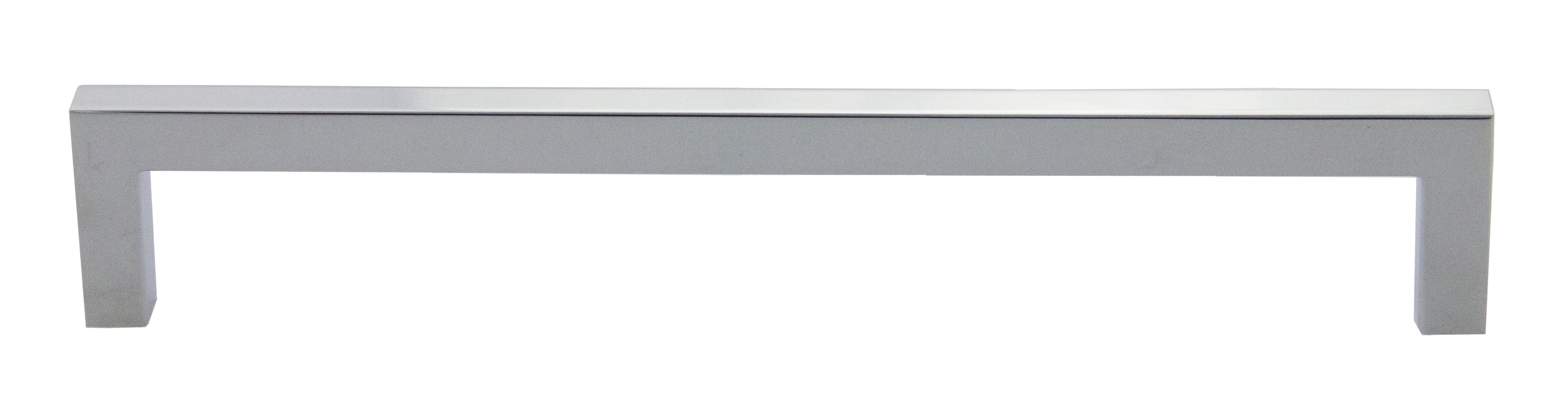 Pride Industrial P87229PC 8" Modern Square Cabinet Pull with 7-1/2" Center to Center Polished Chrome Finish Main image