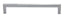 Pride Industrial P87229PC 8" Modern Square Cabinet Pull with 7-1/2" Center to Center Polished Chrome Finish