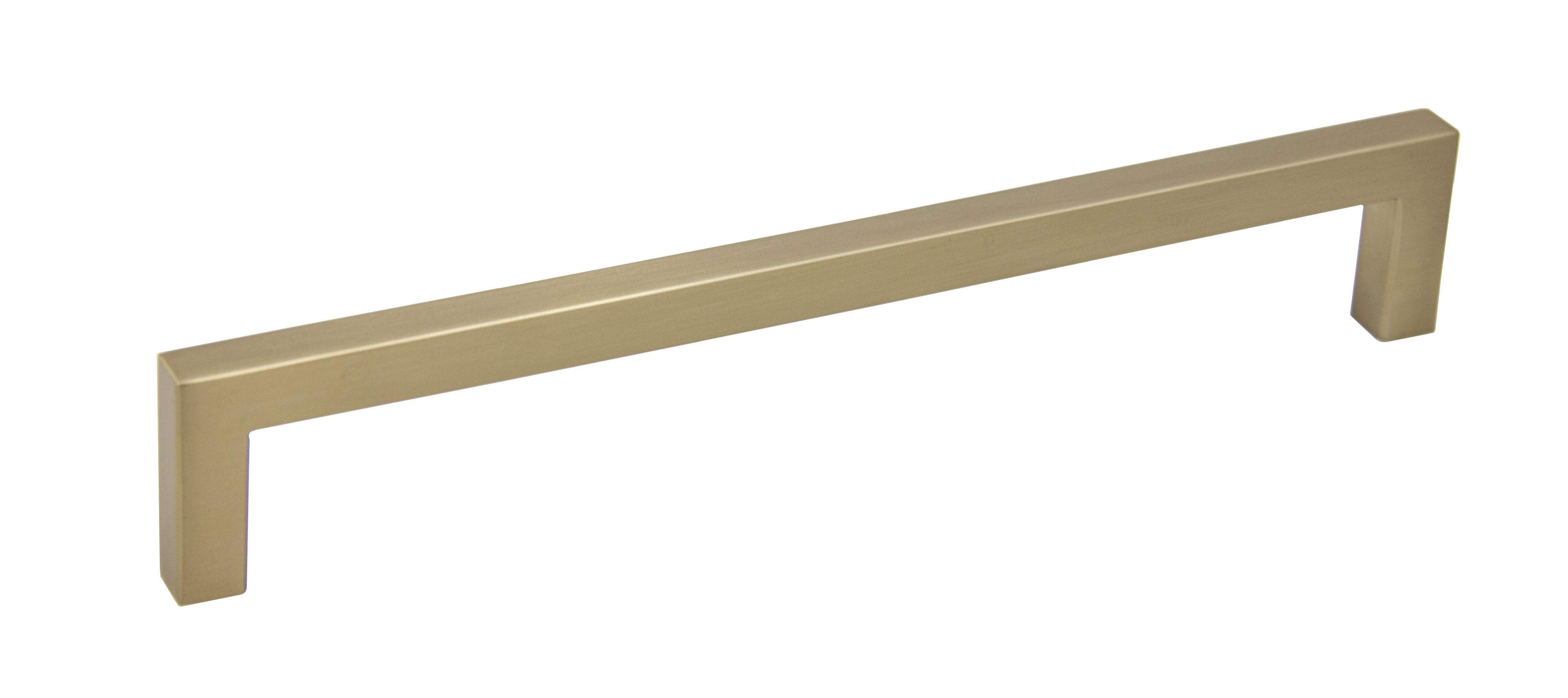 Pride Industrial P87229RG 8" Modern Square Cabinet Pull with 7-1/2" Center to Center Rose Gold Finish Main image