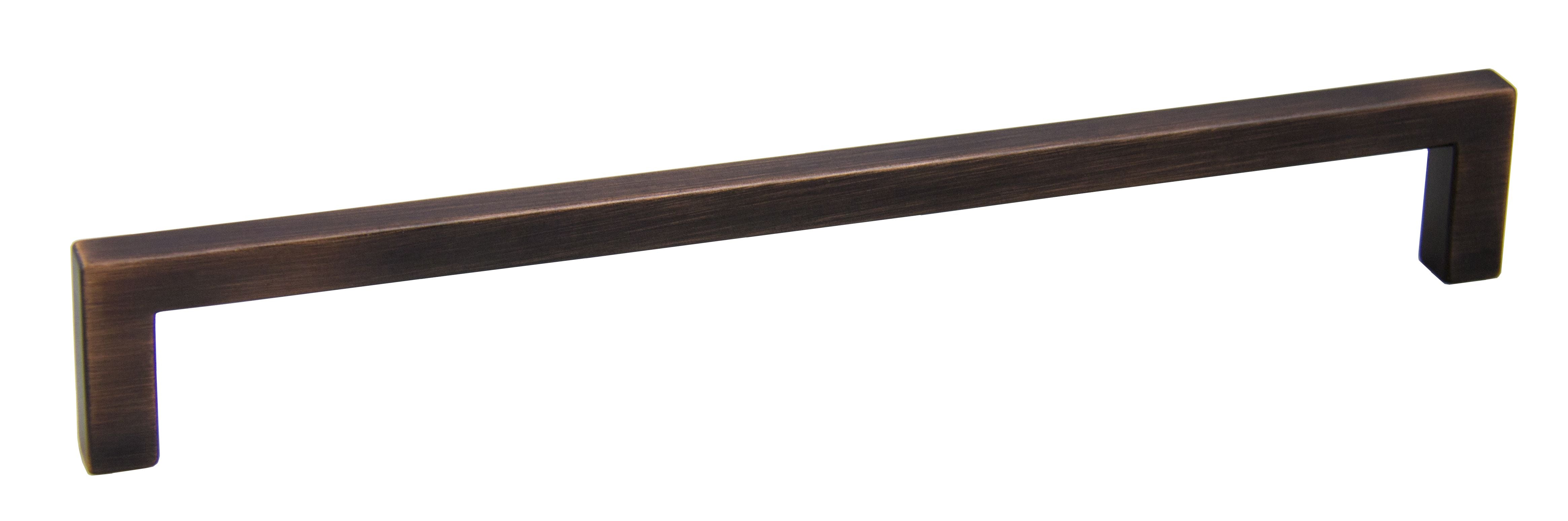 Pride Industrial P8730010B 9" Modern Square Cabinet Pull with 8-4/5" Center to Center Oil Rubbed Bronze Finish Main image