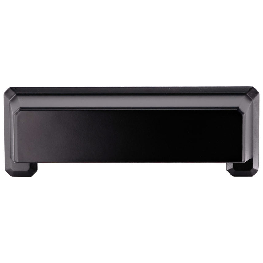 Pride Industrial P90396BK 3" and 3-3/4" Center to Center Charleston Cup Cabinet Pull Matte Black Finish Main image