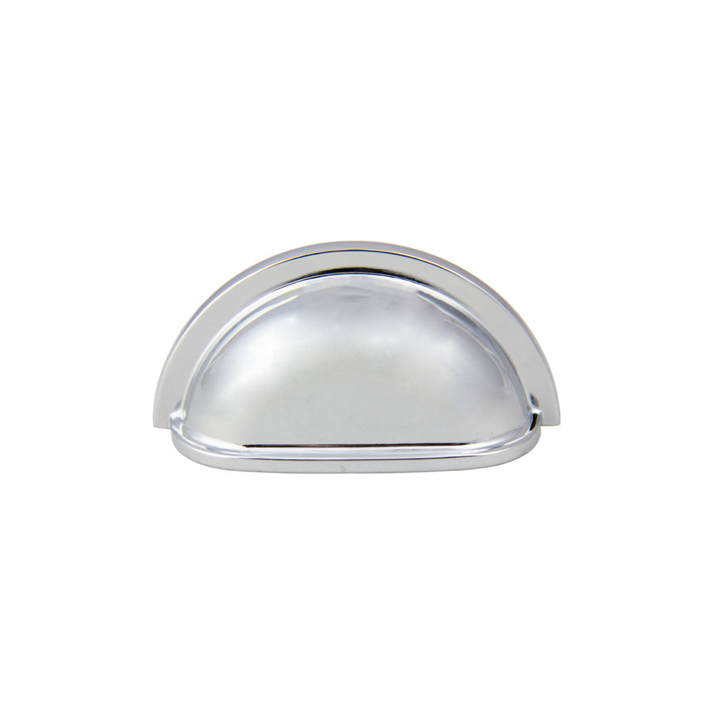 Pride Industrial P953PC 3-1/2" Cup Cabinet Pull with 3" Center to Center Polished Chrome Finish Main image