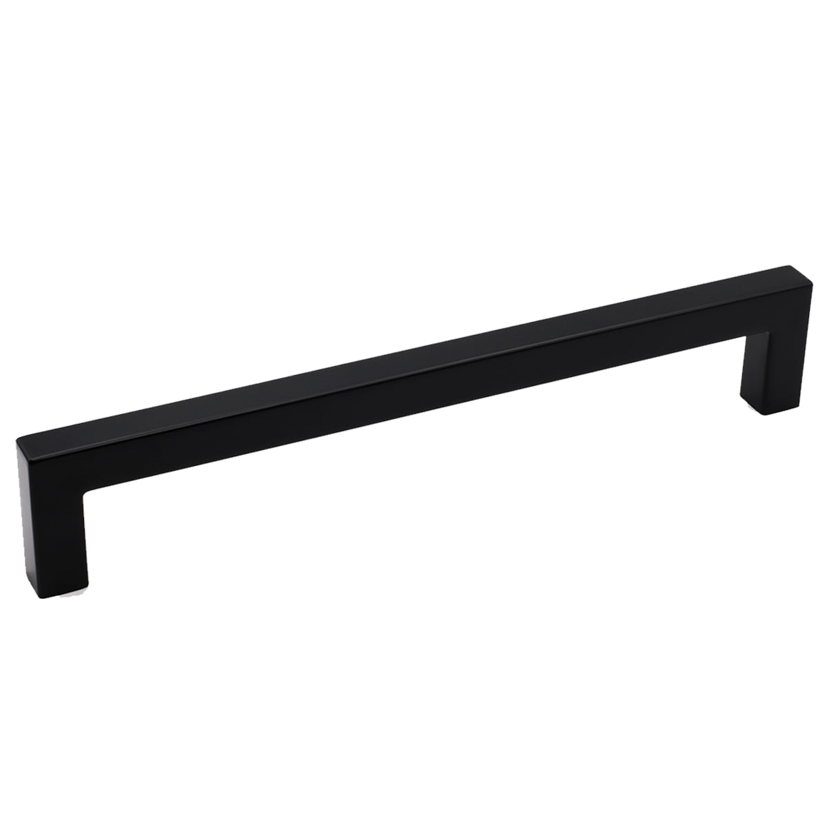 Pride Industrial PA56012BK 12" Center to Center Modern Square Appliance Pull Matte Black Finish Main image