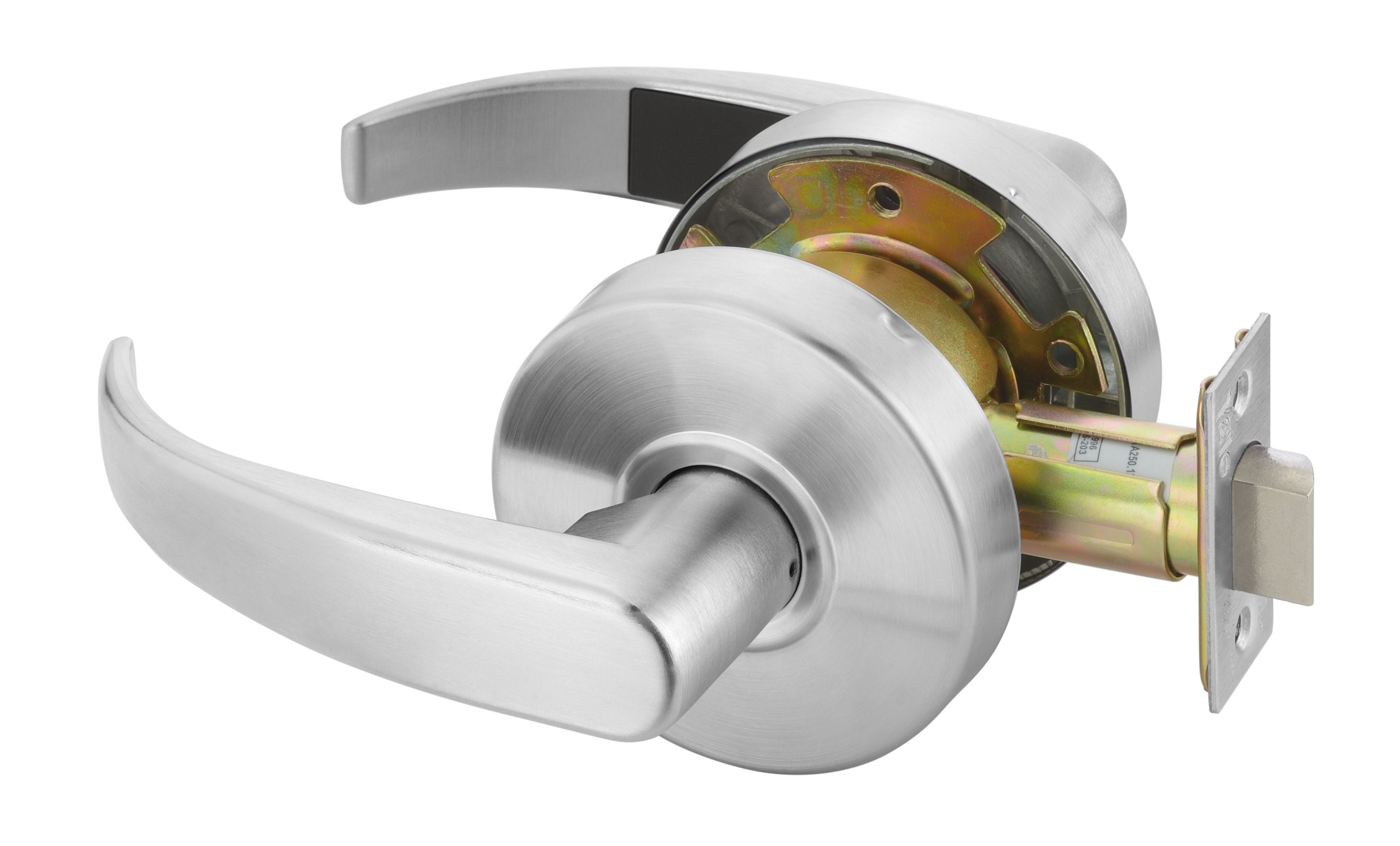 ASSA Abloy Accentra PB4601LN626 Passage Pacific Beach Lever Grade 2 Cylindrical Lock, MCP234 Latch, and 497-114 Strike US26D (626) Satin Chrome Finish Main image