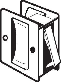 Don-Jo PDL100625 Square Passage Pocket Door Lock Bright Chrome Finish