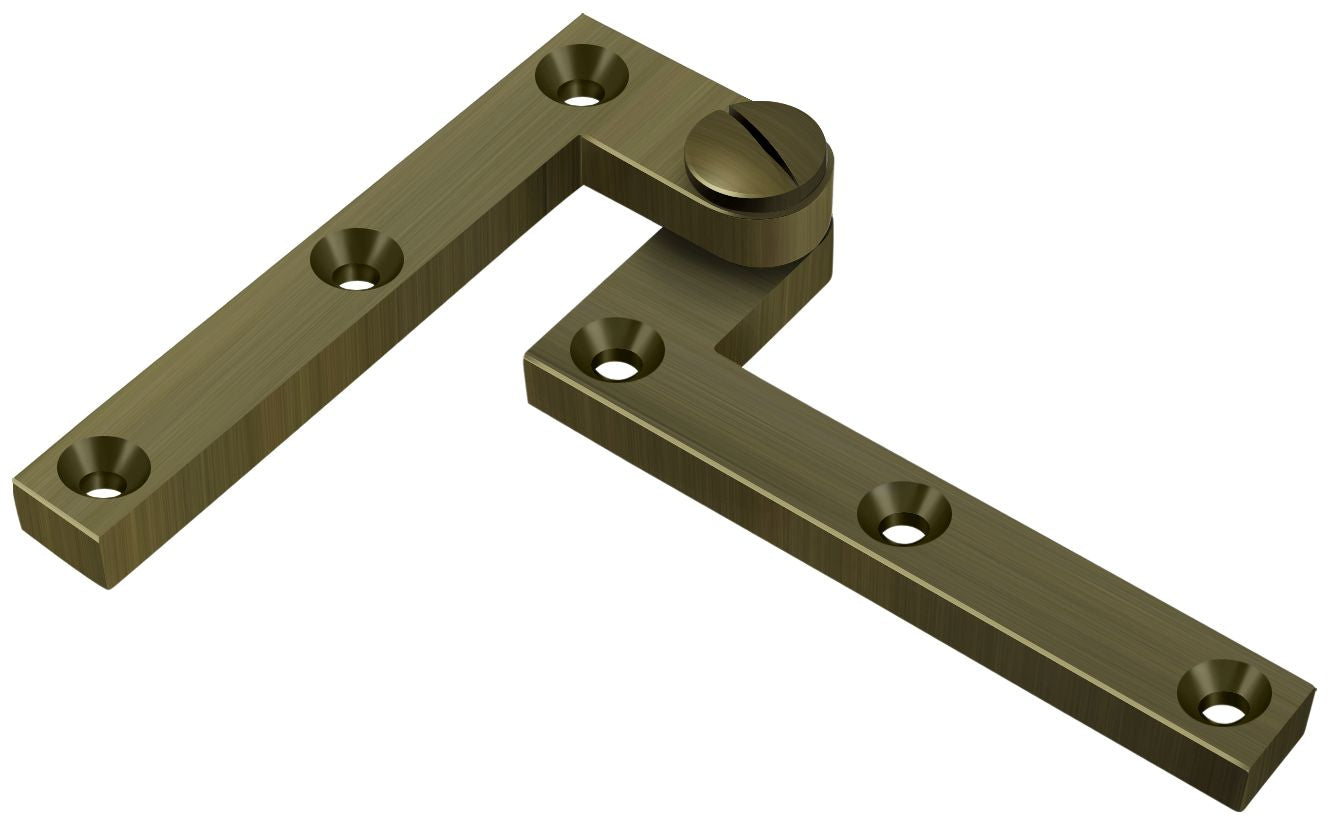 Deltana PH60U5 4-3/8" x 5/8" x 1-7/8" Hinge; Antique Brass Finish Main image