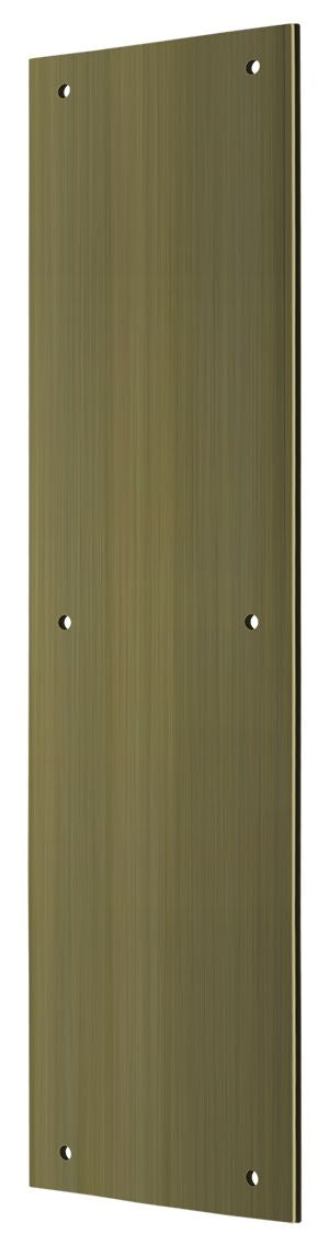 Deltana PP3515U5 Push Plate 3-1/2" x 15"; Antique Brass Finish Main image
