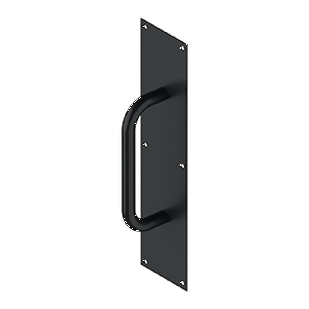 Deltana PPH4016U19 Pull Plate with Handle 4" x 16" S/S Black Finish Main image