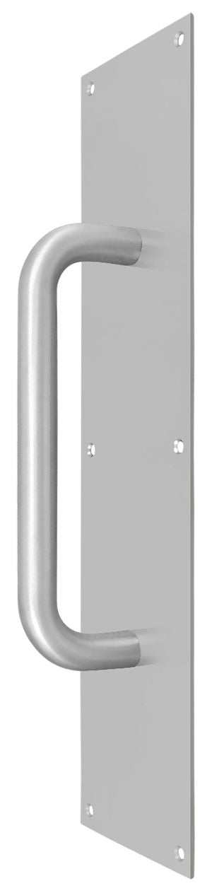 Deltana PPH4016U32D Pull Plate with Handle 4" x 16" S/S; Satin Stainless Steel Finish Main image