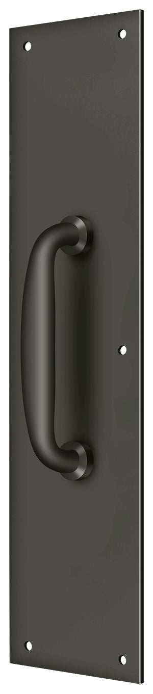 Deltana PPH55U10B Push Plate with Handle 3-1/2" x 15 " - Handle 5 1/2"; Oil Rubbed Bronze Finish Main image