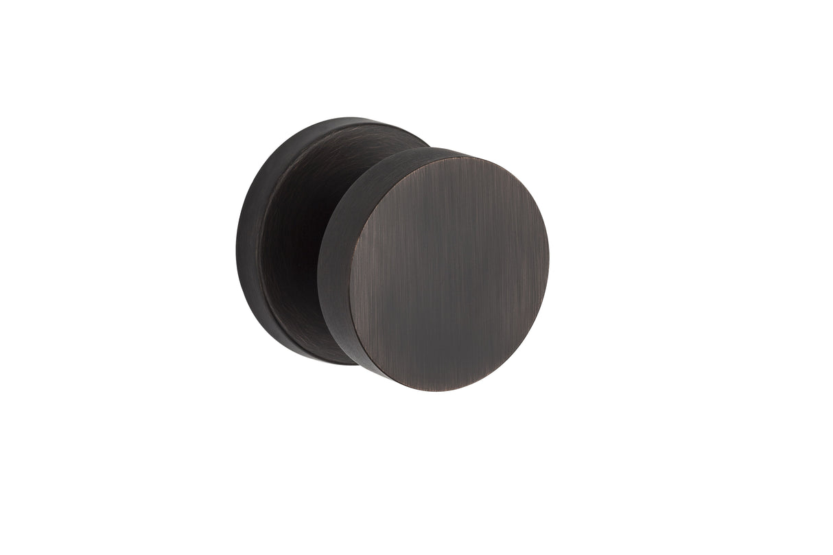 Baldwin Reserve PVCONCRR112 Privacy Contemporary Knob and Contemporary Round Rose with 6AL Latch and Dual Strike Venetian Bronze Finish