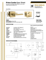 MEGA HANDLES Prime Door Lever Handle Passage/Privacy/Entry/Dummy