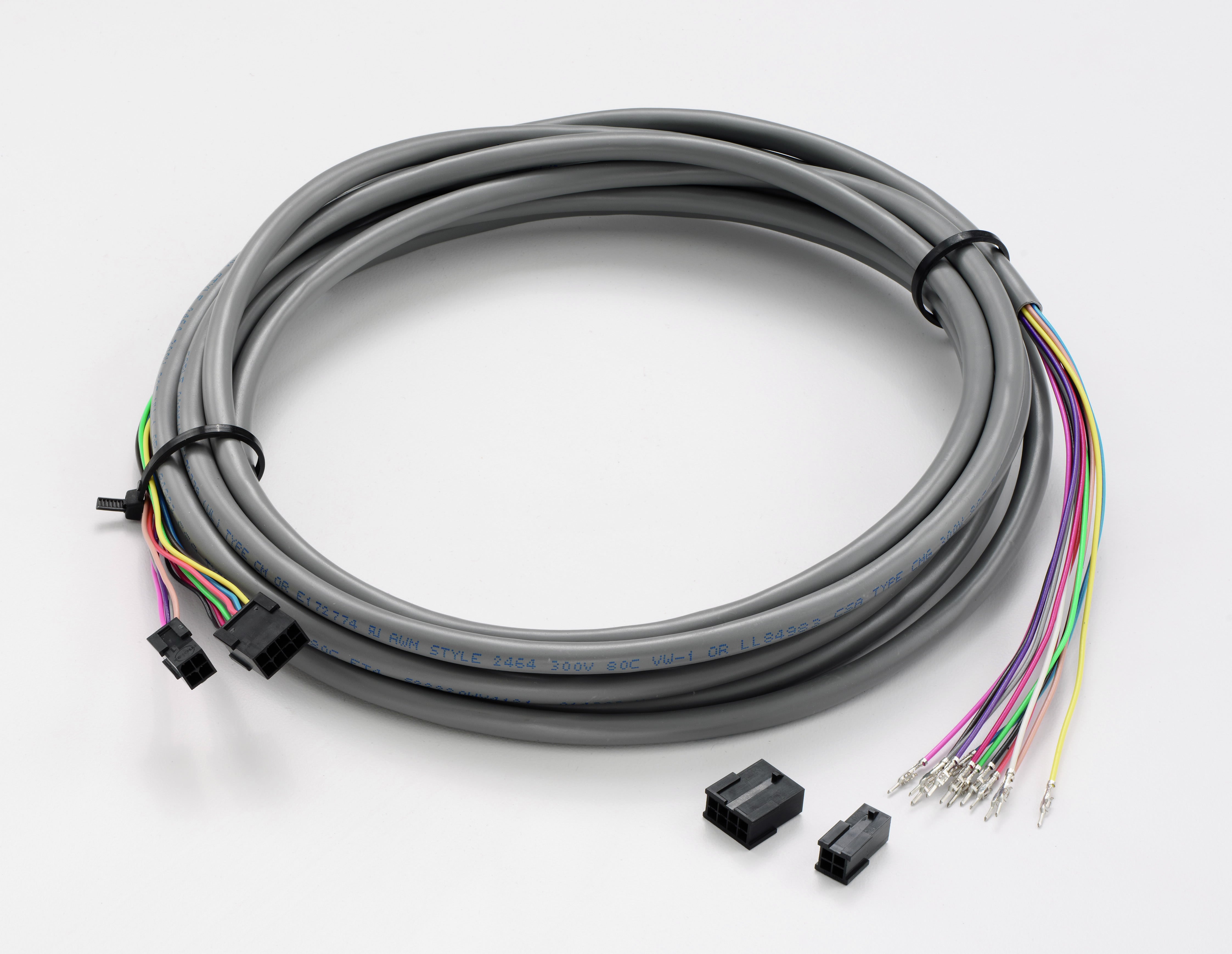 McKinney QCC1500P 15' 2" Wire Harness with 12 Wires and 8 and 4 Pin Connector # 93998 Main image