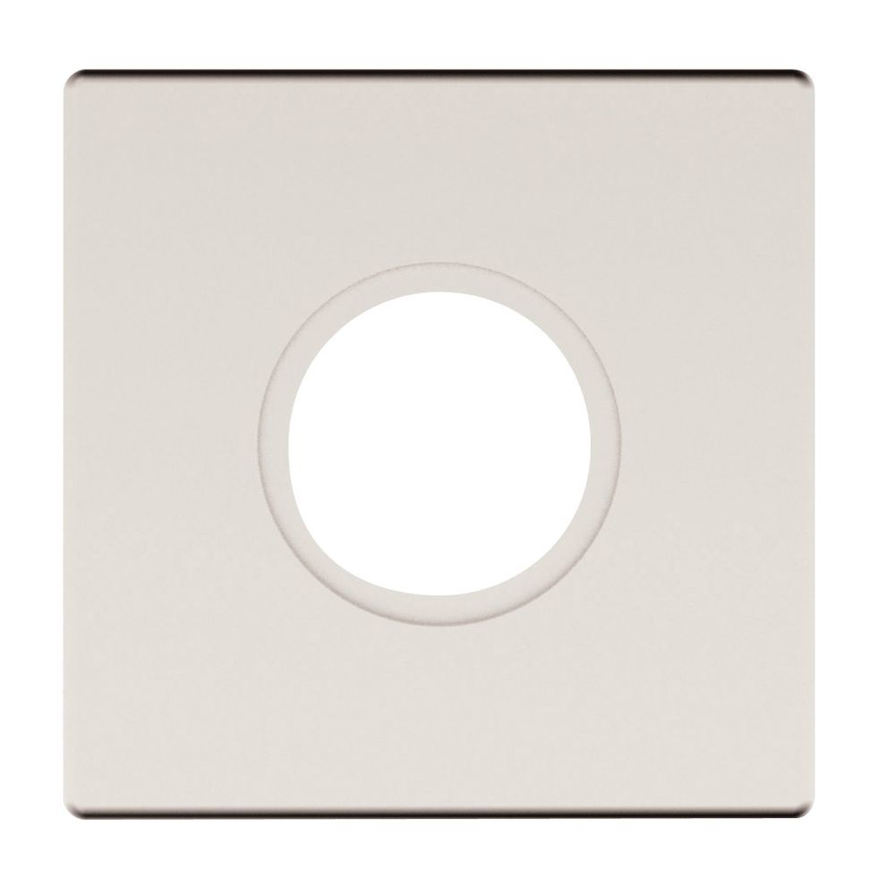 Baldwin R017056PS 2-5/8" Contemporary Square Passage Rose Pair Lifetime Satin Nickel Finish
