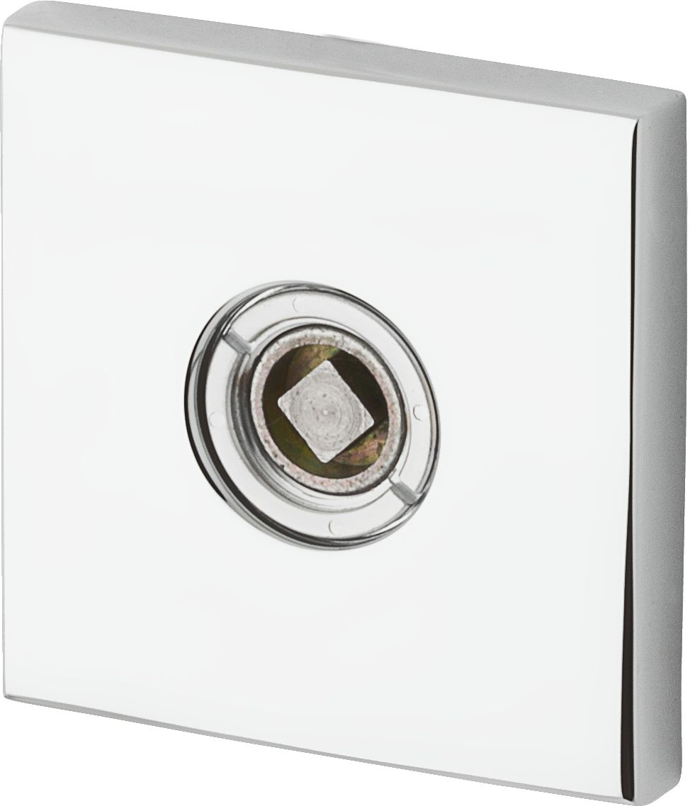 Baldwin R017260PS 2-5/8" Contemporary Square Passage Rose Pair Bright Chrome Finish