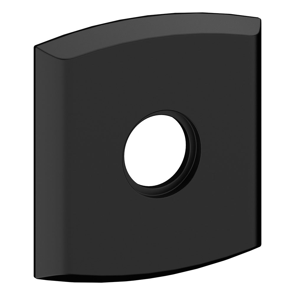 Baldwin R026190PS 3" Soho Passage Rose Pair Satin Black Finish