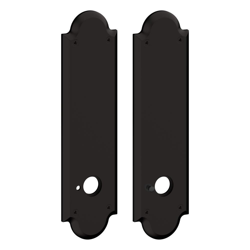 Baldwin R032102EGRL 10-5/9" Arch Entry Rose Pair with Lever Adaptor Oil Rubbed Bronze Finish