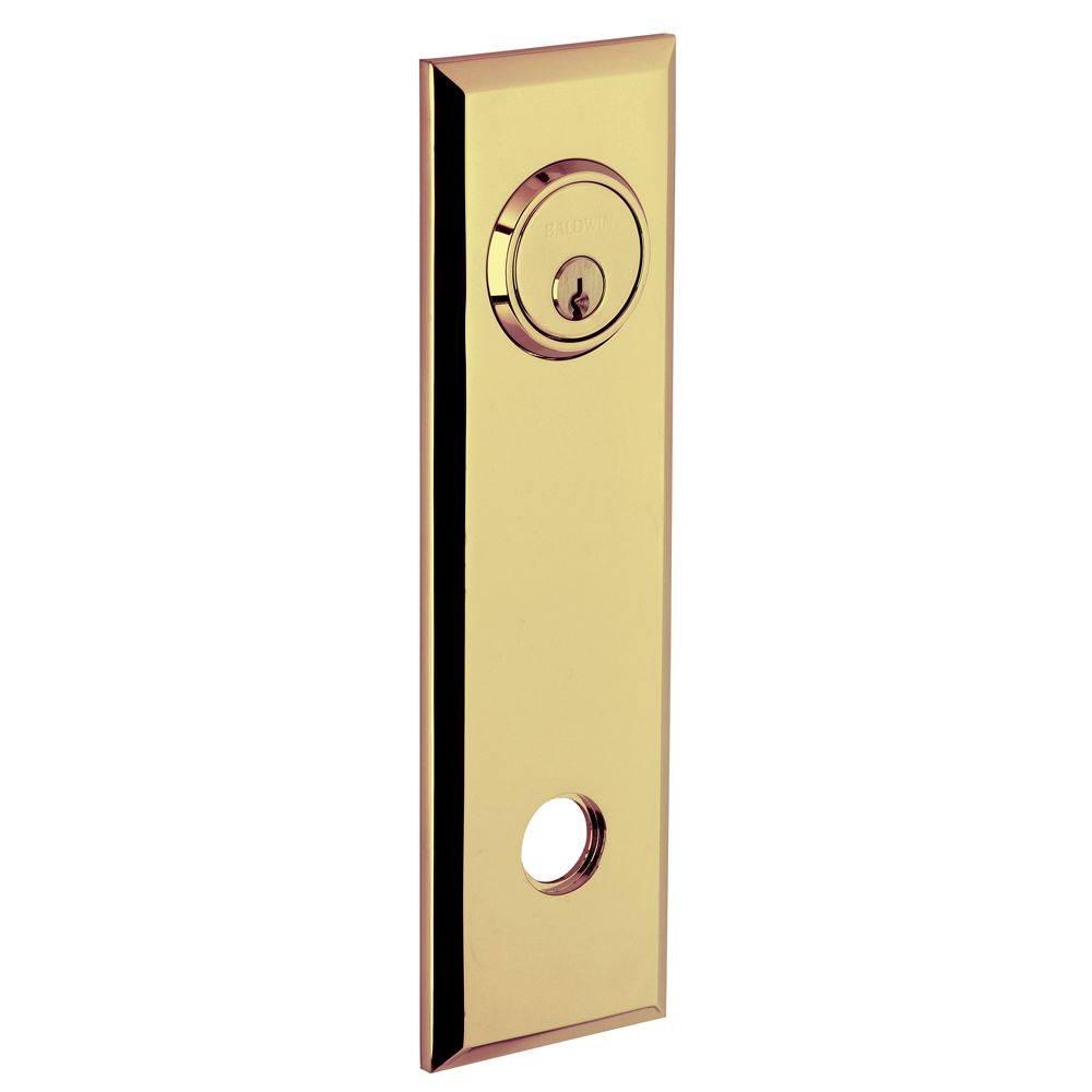 Baldwin R035031ENTR 9-2/5" Square Entry Rose Pair Unlacquered Brass Finish