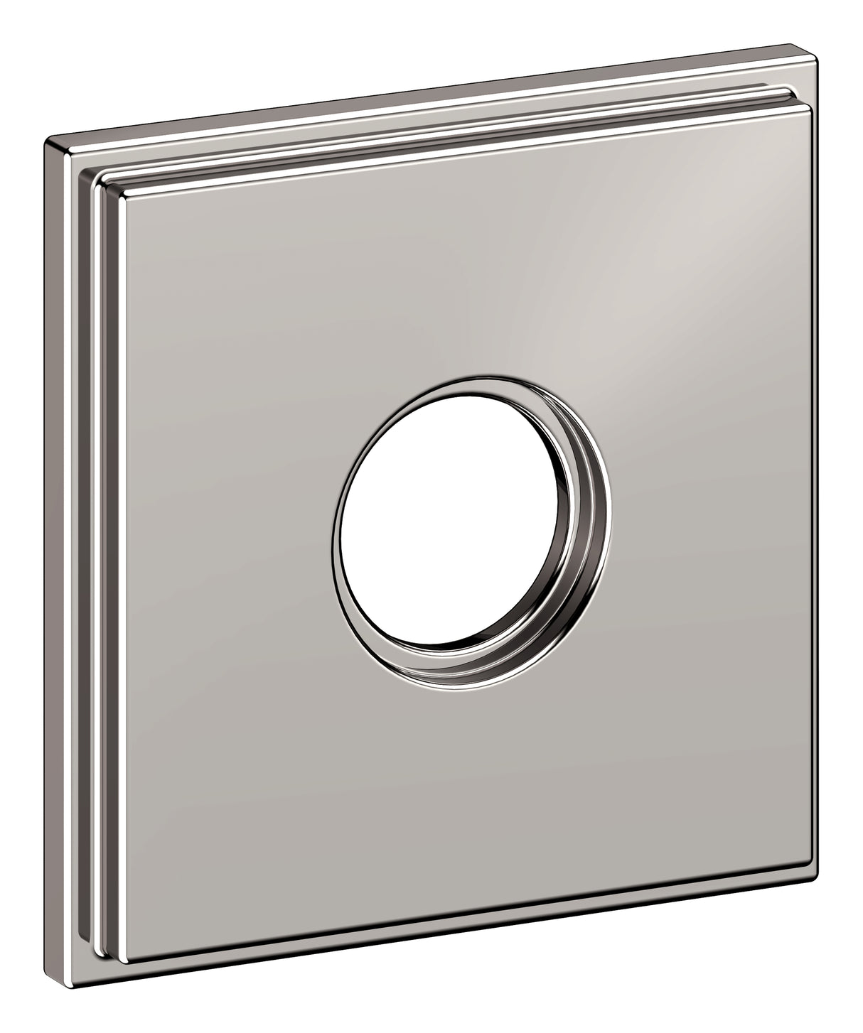 Baldwin R050055PS R050 2-5/8" Hollywood Hills Passage Rose Pair Lifetime Bright Nickel Finish