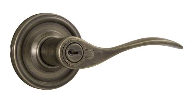 Weslock R0640UAUASL23 Right Hand Bordeau Entry Lock with Adjustable Latch and Full Lip Strike Antique Brass Finish