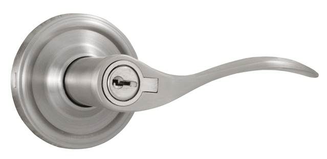 Weslock R0640UNUNSL23 Right Hand Bordeau Entry Lock with Adjustable Latch and Full Lip Strike Satin Nickel Finish