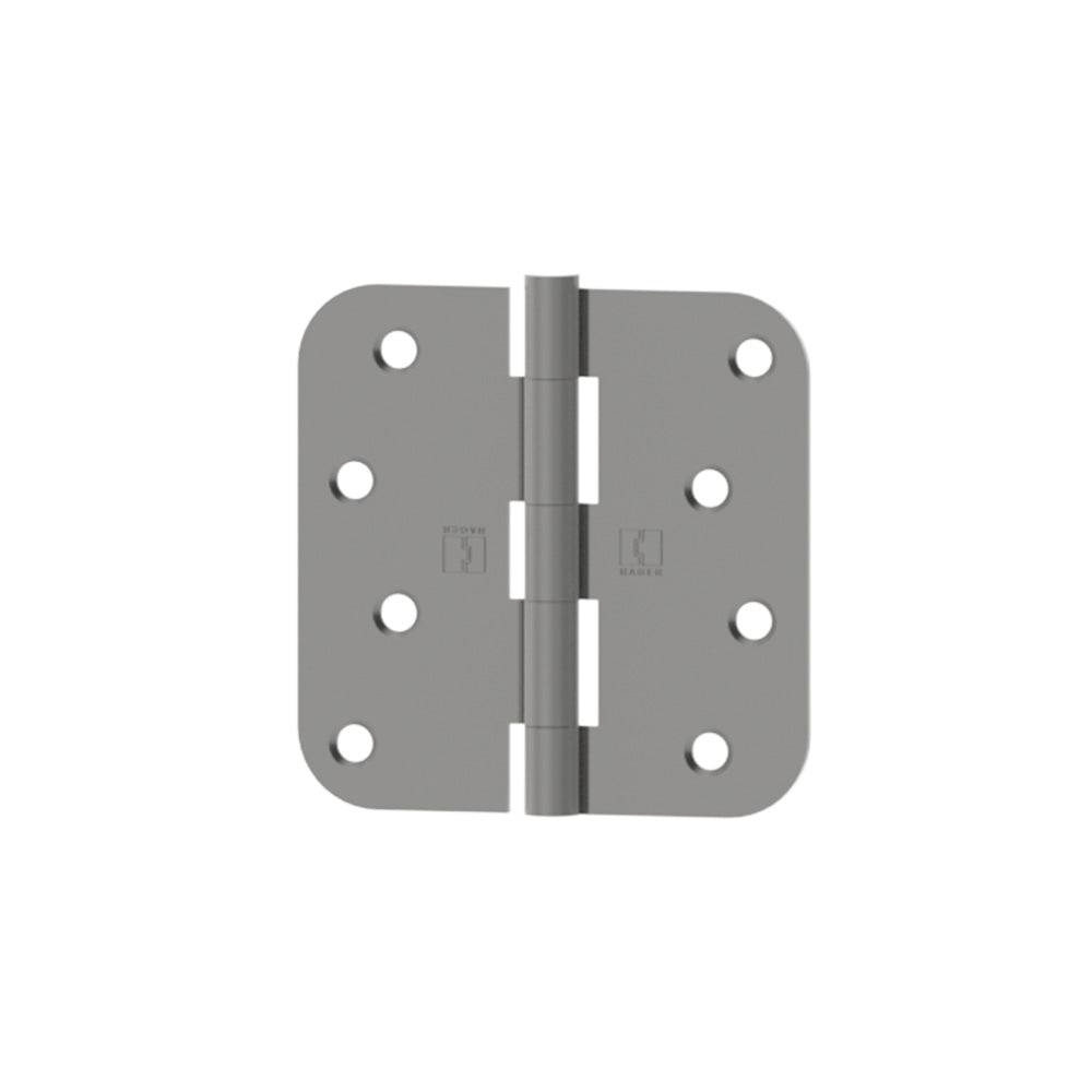 Hager RC1542415EA58 4" x 4" 5/8” Radius Full Mortise Residential Plain Bearing Hinge Satin Nickel Finish