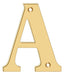 Deltana RL4A-CR003 4" Residential Letter A; Lifetime Brass Finish