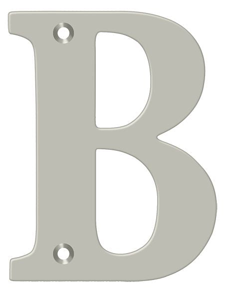 Deltana RL4B-15 4" Residential Letter B; Satin Nickel Finish Main image