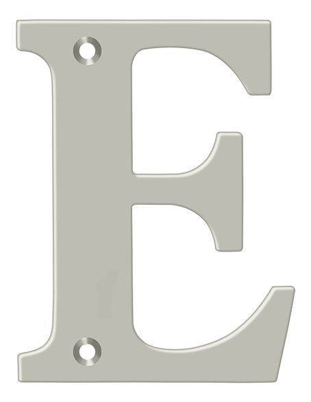 Deltana RL4E-15 4" Residential Letter E; Satin Nickel Finish Main image