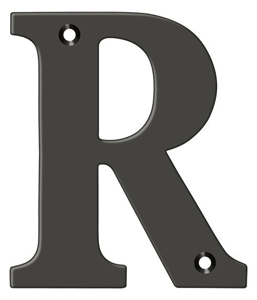 Deltana RL4R-10B 4" Residential Letter R; Oil Rubbed Bronze Finish Main image