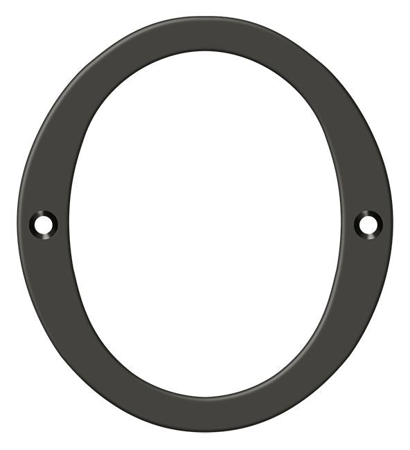 Deltana RN4-0U10B 4" Numbers; Solid Brass; Oil Rubbed Bronze Finish Main image