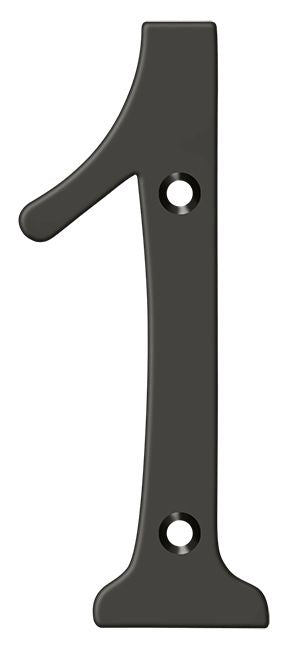 Deltana RN4-1U10B 4" Numbers; Solid Brass; Oil Rubbed Bronze Finish