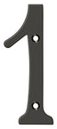 Deltana RN4-1U10B 4" Numbers; Solid Brass; Oil Rubbed Bronze Finish