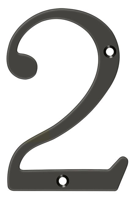 Deltana RN4-2U10B 4" Numbers; Solid Brass; Oil Rubbed Bronze Finish Main image