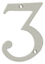 Deltana RN4-3U15 4" Numbers; Solid Brass; Satin Nickel Finish