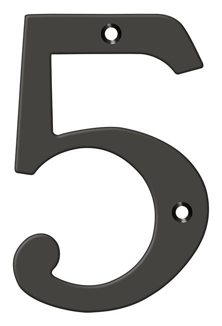 Deltana RN4-5U10B 4" Numbers; Solid Brass; Oil Rubbed Bronze Finish Main image