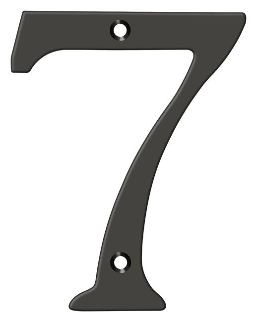 Deltana RN4-7U10B 4" Numbers; Solid Brass; Oil Rubbed Bronze Finish Main image