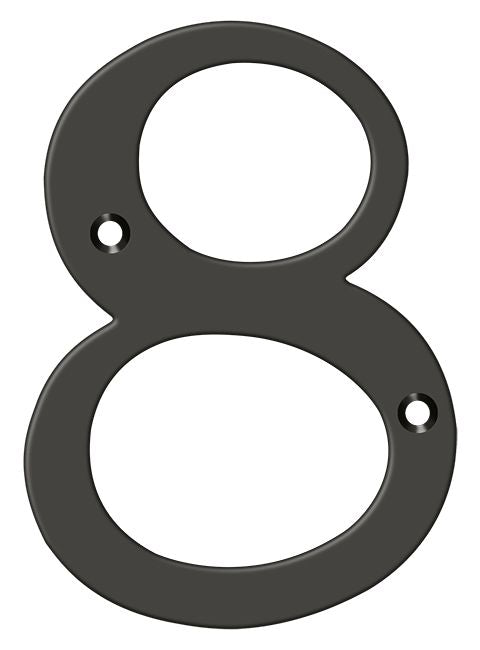 Deltana RN4-8U10B 4" Numbers; Solid Brass; Oil Rubbed Bronze Finish Main image