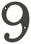 Deltana RN4-9U10B 4" Numbers; Solid Brass; Oil Rubbed Bronze Finish