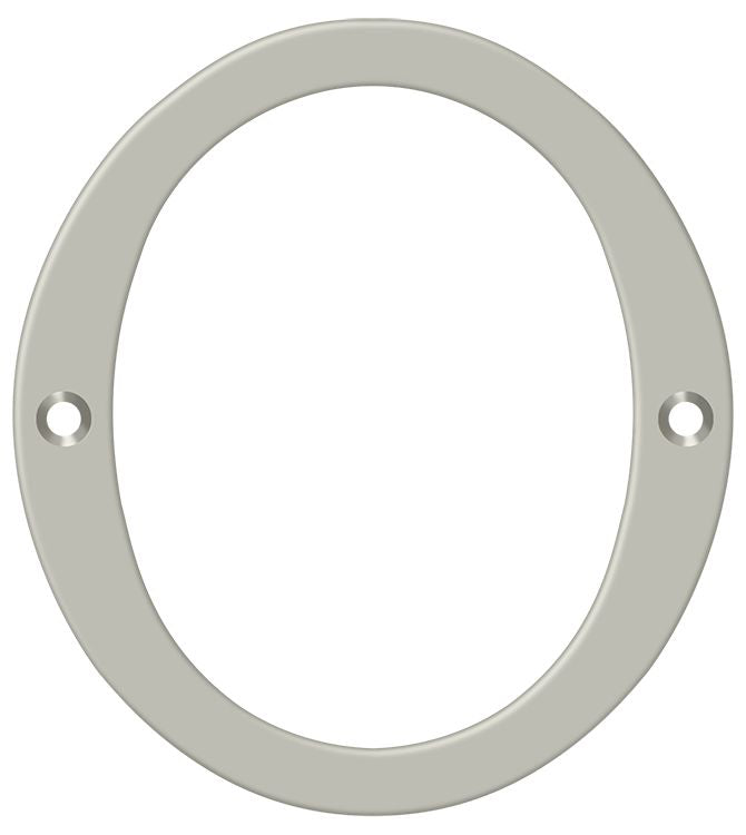 Deltana RN6-0U15 6" Numbers; Solid Brass; Satin Nickel Finish