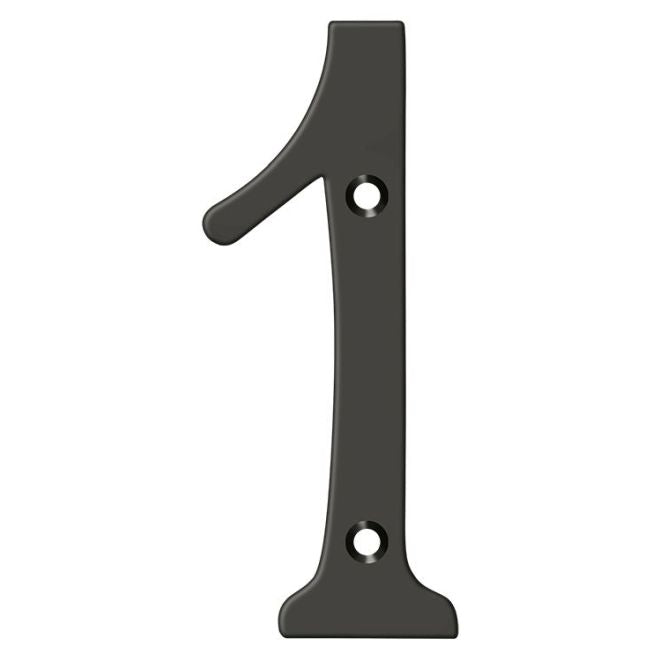 Deltana RN6-1U10B 6" Numbers; Solid Brass; Oil Rubbed Bronze Finish Main image