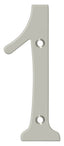 Deltana RN6-1U15 6" Numbers; Solid Brass; Satin Nickel Finish