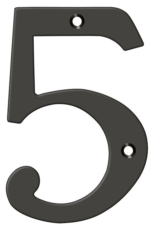 Deltana RN6-5U10B 6" Numbers; Solid Brass; Oil Rubbed Bronze Finish Main image
