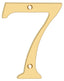 Deltana RN6-7 6" Numbers; Solid Brass; Lifetime Brass Finish